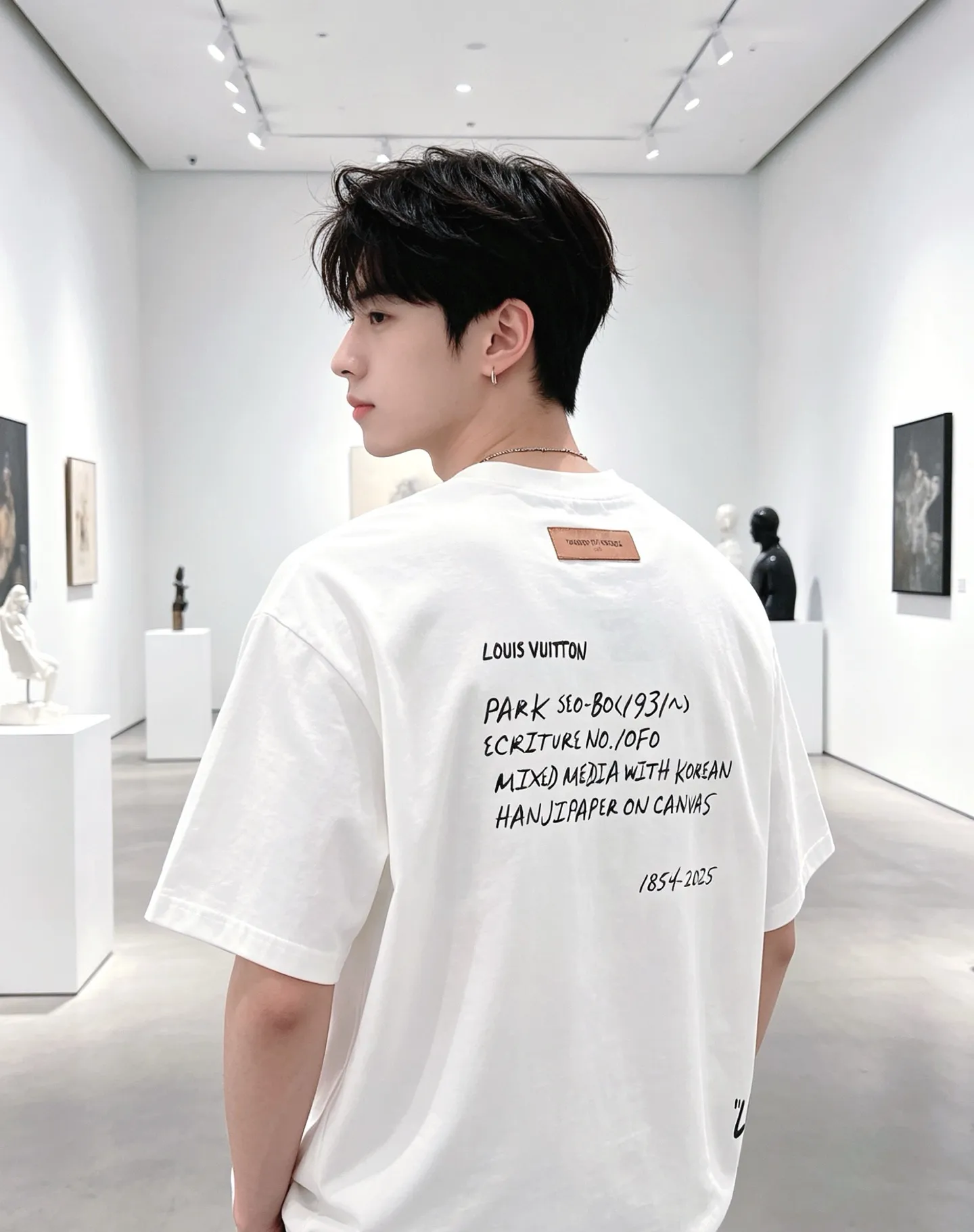Louis Vuitton/Louis Vuitton short sleeves with slogan printed letters on the chest